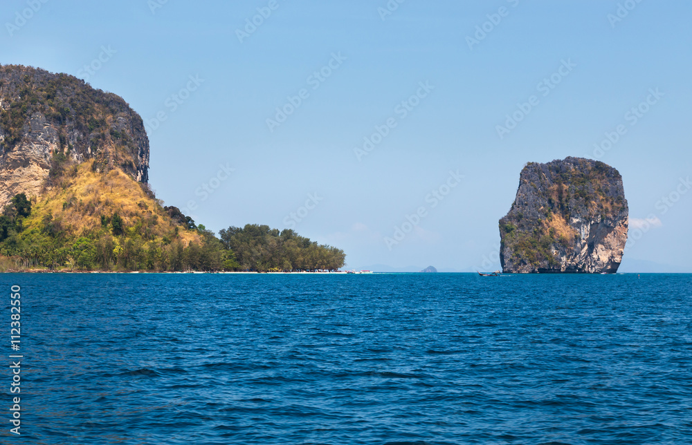 tropical beach and sea at po da island, krabi Thailand tropical beach and sea at po da island, krabi Thailand