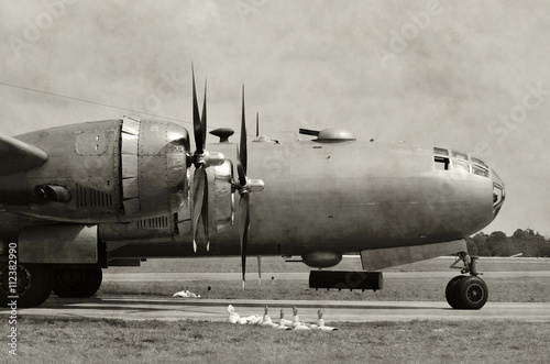 Canvas Print Old bomber nose