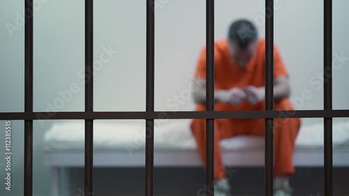Scene of an inmate in a jail or prison photo