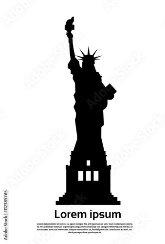 Liberty Statue Silhouette United States Symbol