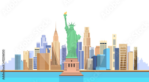 Liberty Statue United States New York City View