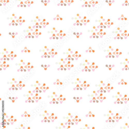 multicolor molecules seamless pattern vector eps10
