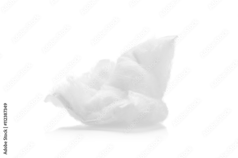 Used cotton bandage isolated on white background Used cotton bandage isolated on white background