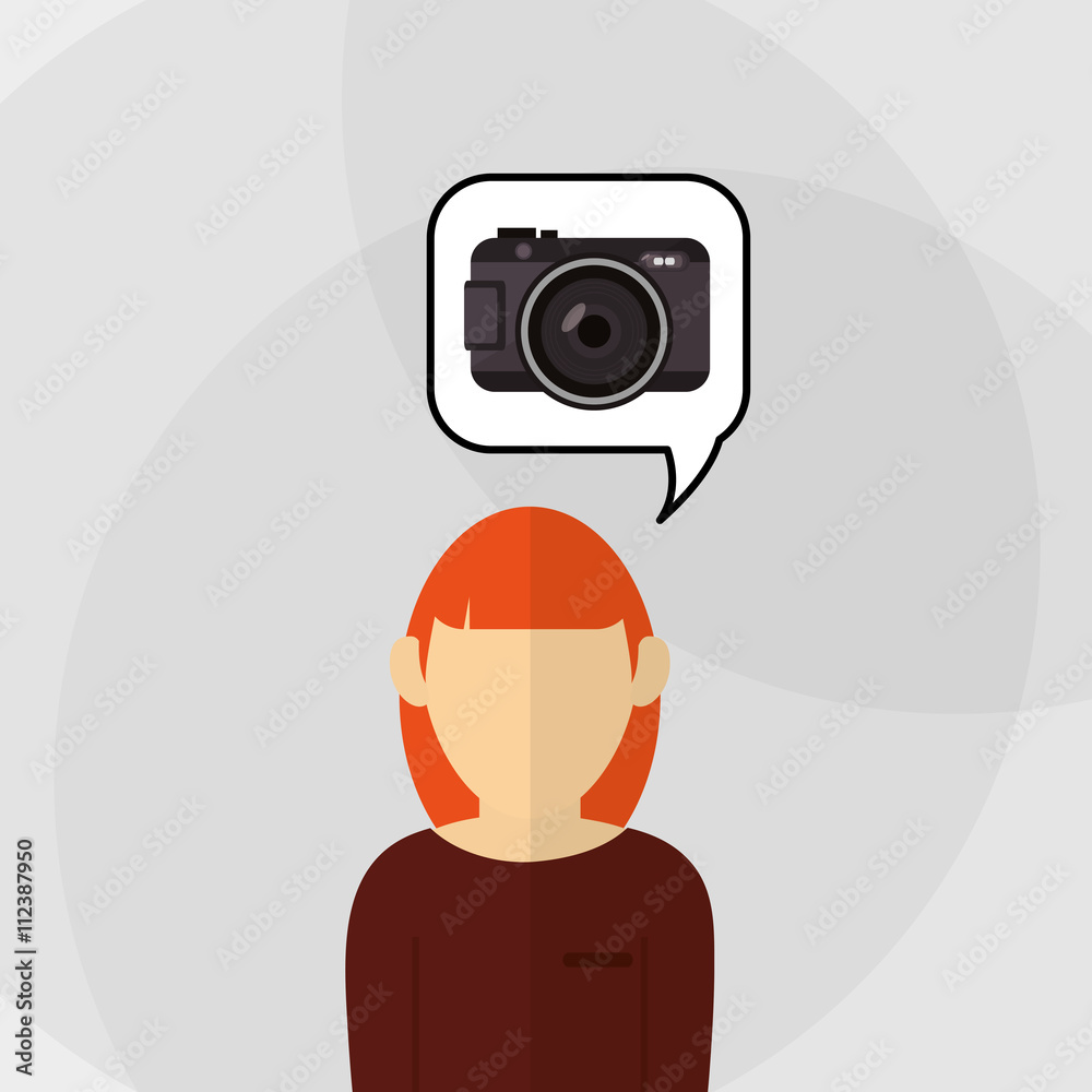 camera icon. Gadget concept. Flat illustration , vector