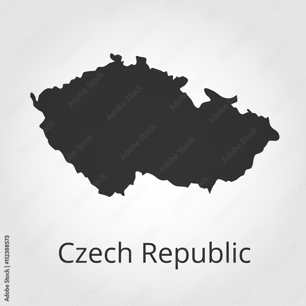 Czech Republic map icon. Vector illustration.