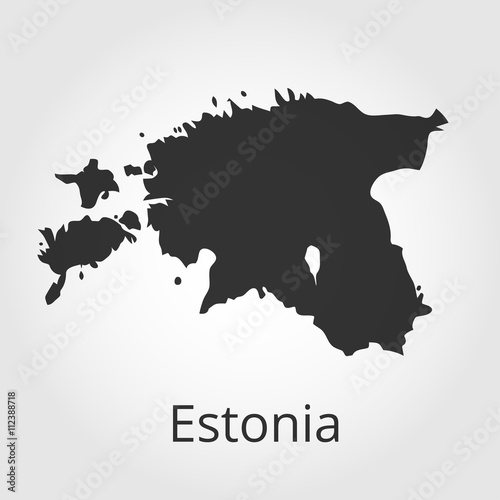 Estonia map icon. Vector illustration.