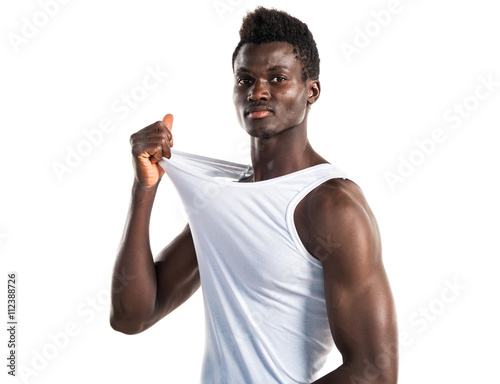 Handsome black man posing