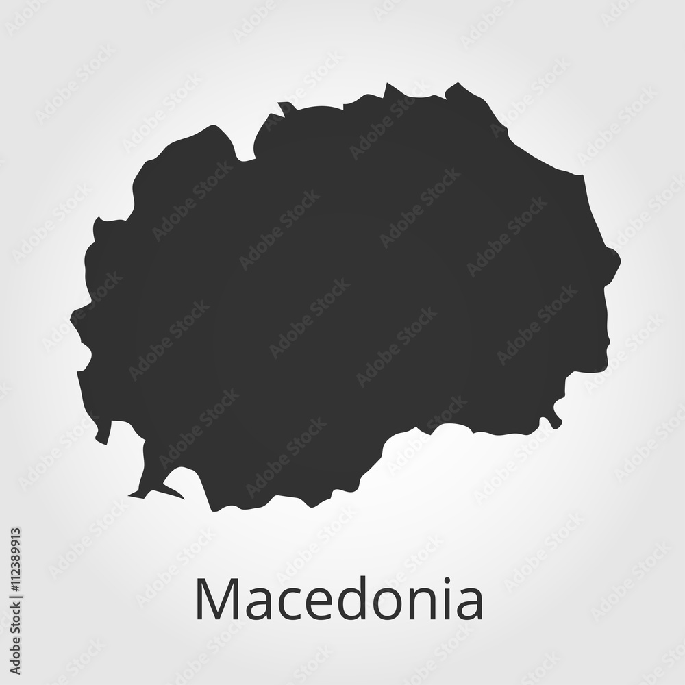 Macedonia map icon. Vector illustration.
