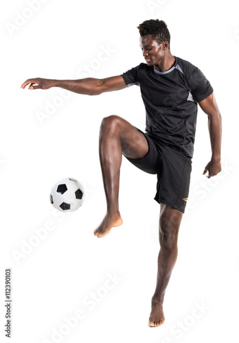 Black man playing football