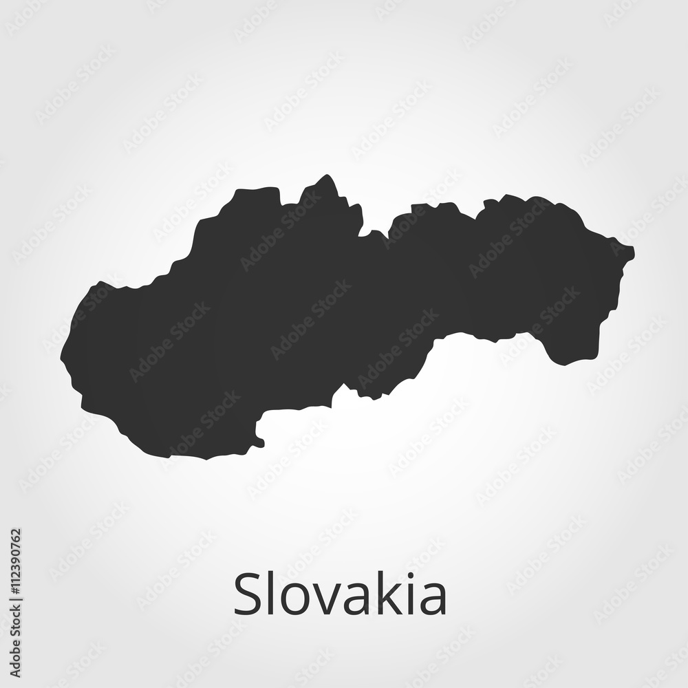 Slovakia map icon. Vector illustration.