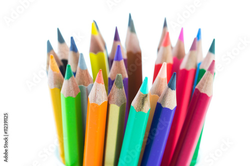 close up color pencils