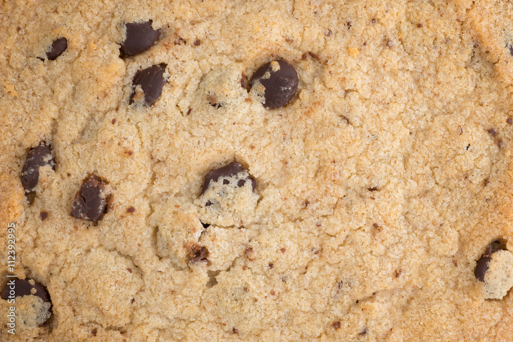 Gluten-free chocolate chip cookie close view Gluten-free chocolate chip cookie close view