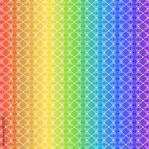 Seamless texture with signs of infinity. Rainbow background with symbols of infinity.