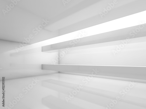 3d abstract white contemporary interior