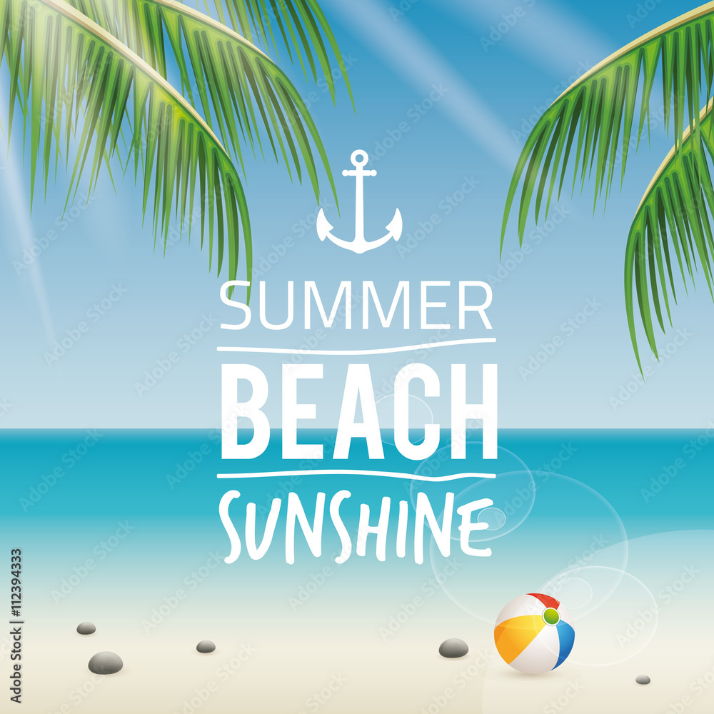 Naklejka premium Summer Vacation label