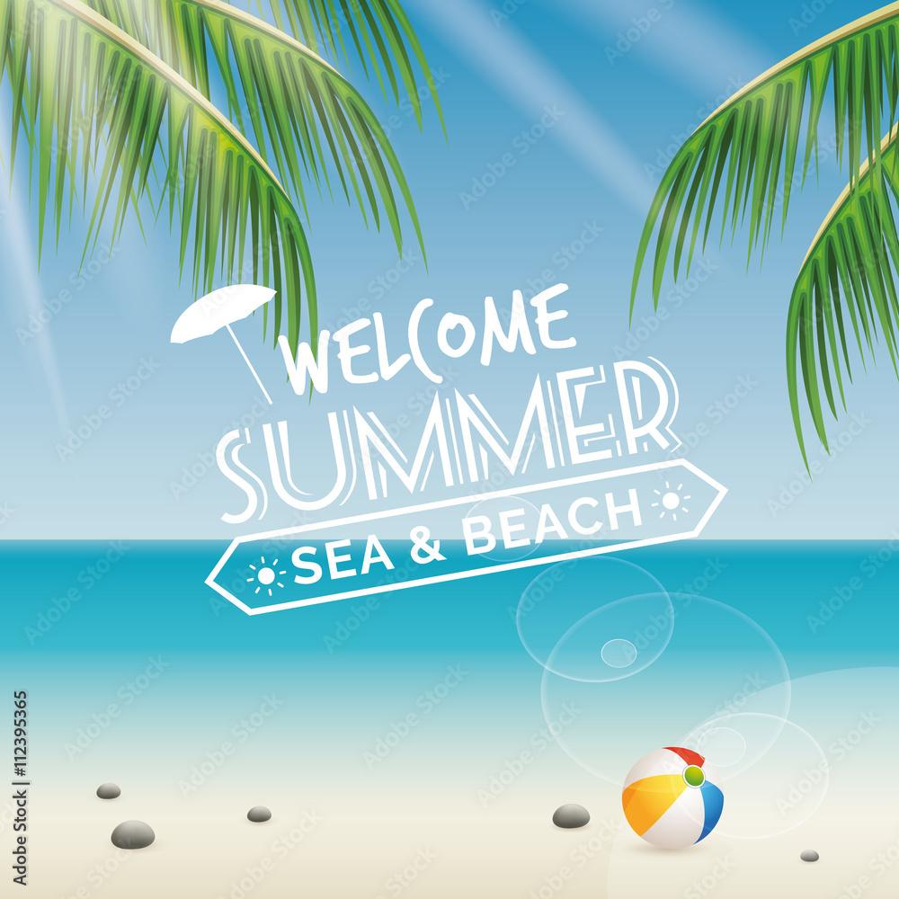 Naklejka premium Summer Vacation label