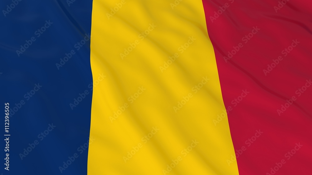 Chadian Flag HD Background - Flag of Chad 3D Illustration Chadian Flag HD Background - Flag of Chad 3D Illustration