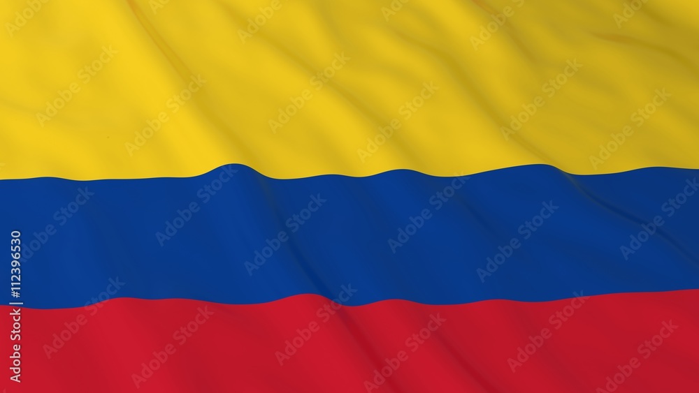 Fototapeta premium Colombian Flag HD Background - Flag of Colombia 3D Illustration