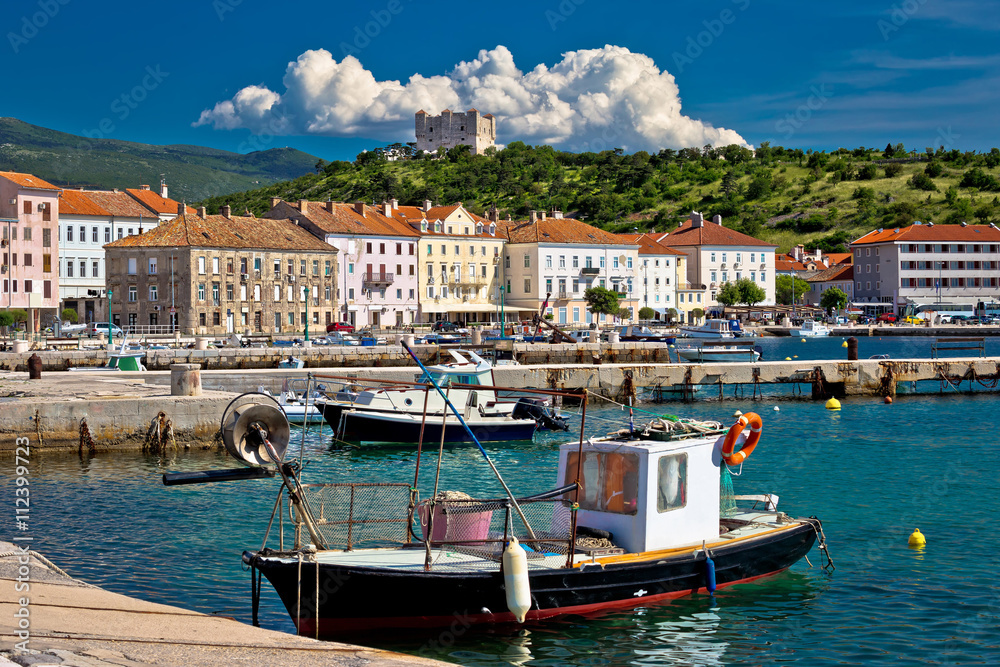 Senj idyllic mediterranean waterfront view