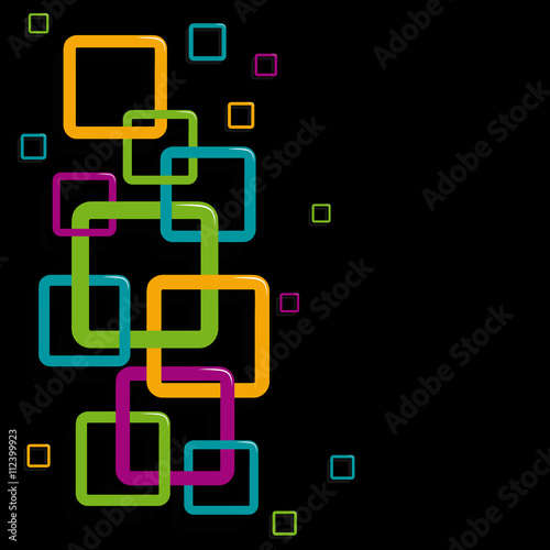 Vector concept of network. Squares and geometric background