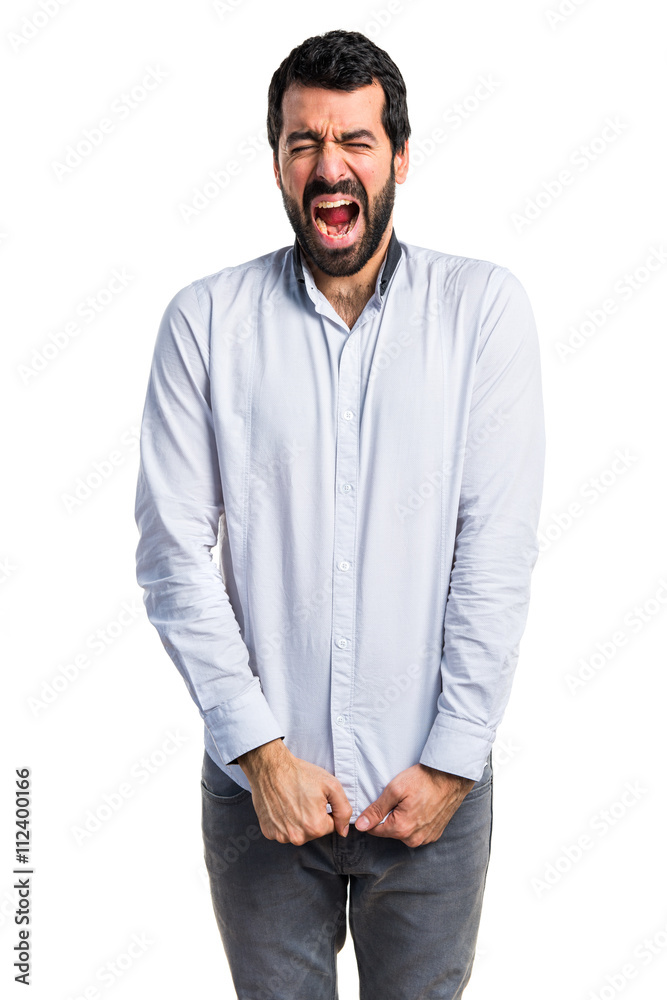 Man shouting Man shouting