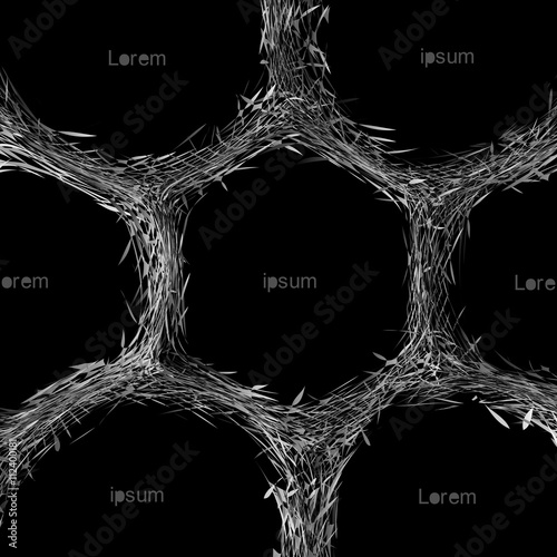 Abstract background of grey wicker holes
