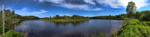 panorama of the river and the forest