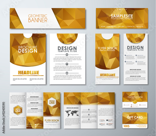 Big set of polygon corporate style