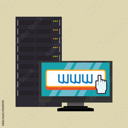 Cloud computing design. Media icon. Isolated illustration