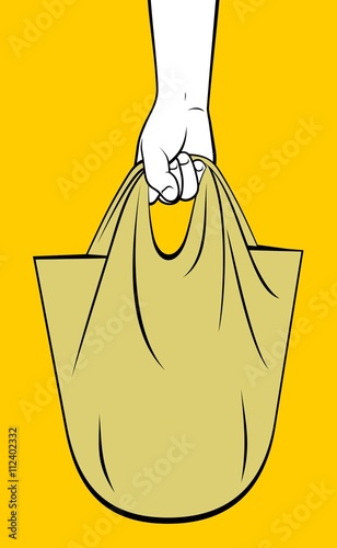 Hand holding bag