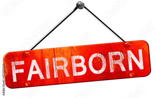 fairborn, 3D rendering, a red hanging sign photo