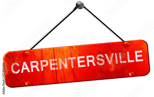 carpentersville, 3D rendering, a red hanging sign photo