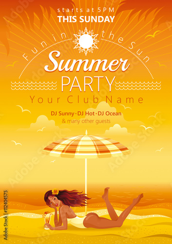 Beach party poster