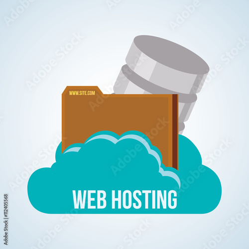 Web Hosting design. Data center  icon. Isolated illustration , vector