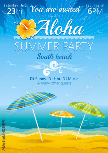 Beach party poster