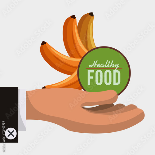 Healthy food design. organic food. flat illustration , vector