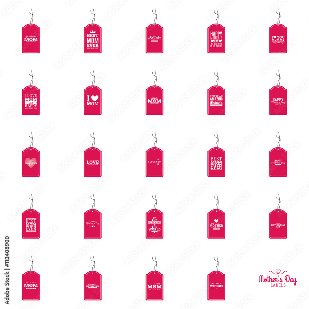 Mother Day labels Mother Day labels
