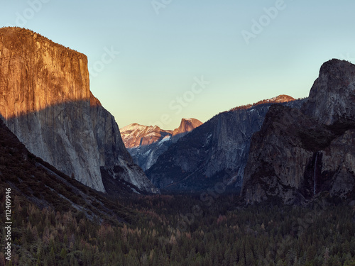 View of mountain range in Yosemite National Park
