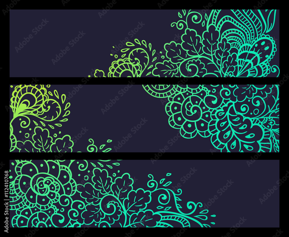 vector floral backgrounds set