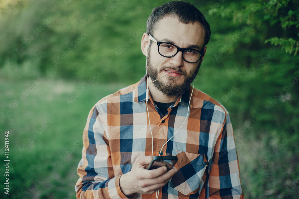 The guy with the dog