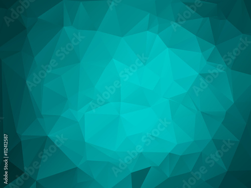 Colorful polygon background or vector frame. Abstract Triangle Geometrical Background, Vector Illustration EPS10. Geometric design for business presentations. teal aqua blue
