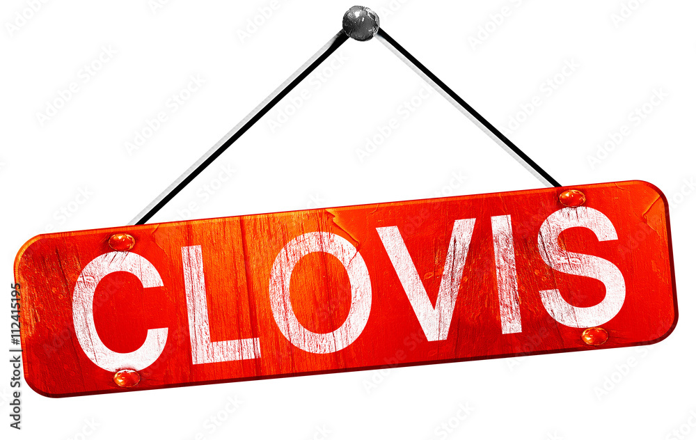 clovis, 3D rendering, a red hanging sign clovis, 3D rendering, a red hanging sign