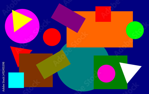 background, geometric shapes