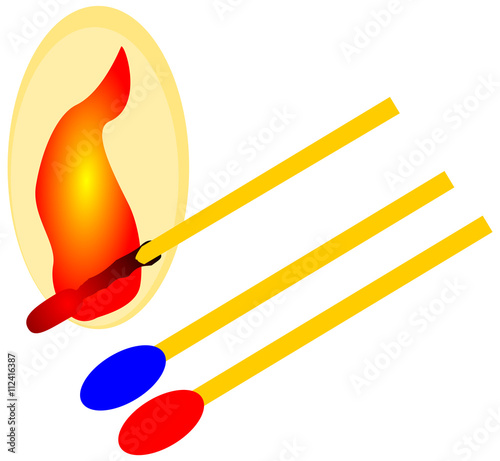 Burning match,