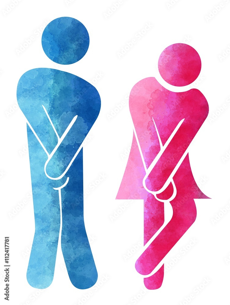 Illustrazione Stock Simbolo toilette, bagno uomo e donna | Adobe Stock