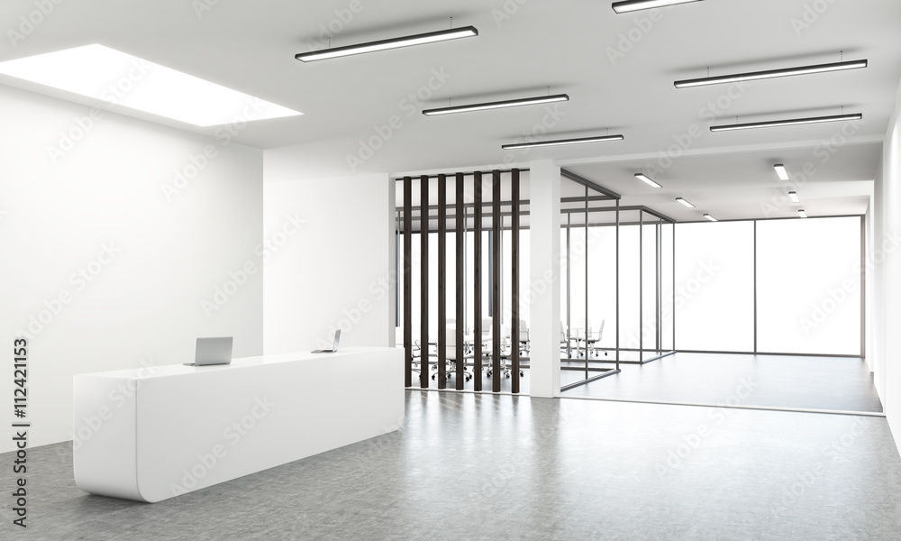 Fototapeta premium Concrete office lobby