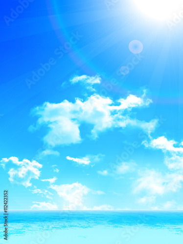 海　夏　風景　背景
