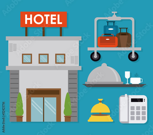 Hotel design. Service icon. Flat illustration , vector