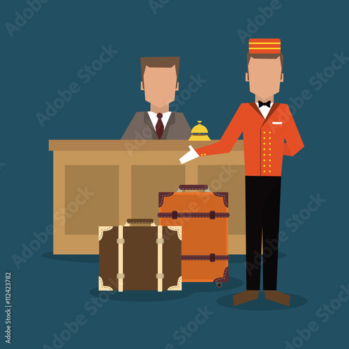 Hotel design. Service icon. Flat illustration , vector