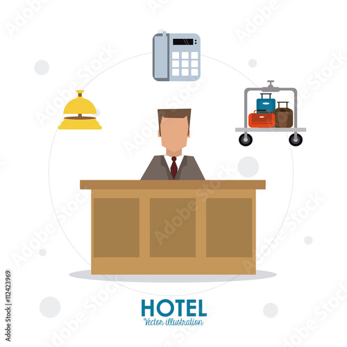 Hotel design. Service icon. Flat illustration , vector